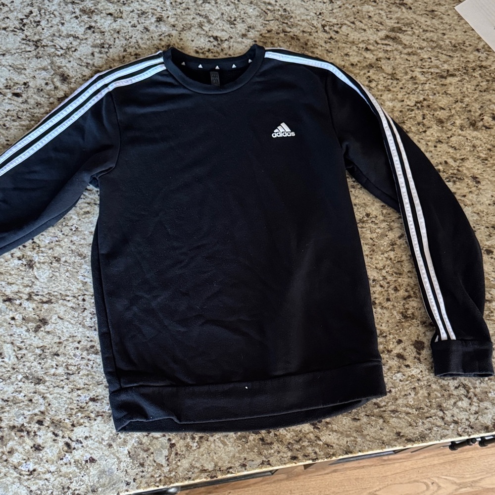 Adidas Black Crewneck with White Accents